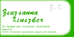 zsuzsanna kinszker business card